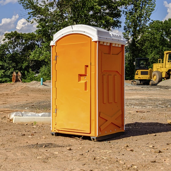 how often are the portable restrooms cleaned and serviced during a rental period in Clover Creek WA